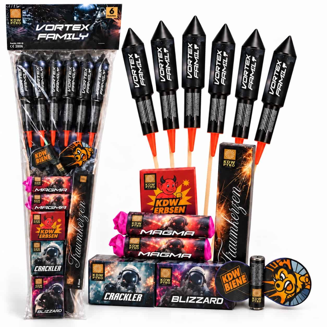 Vortex Family – 6 Raketen & über 100 Teile