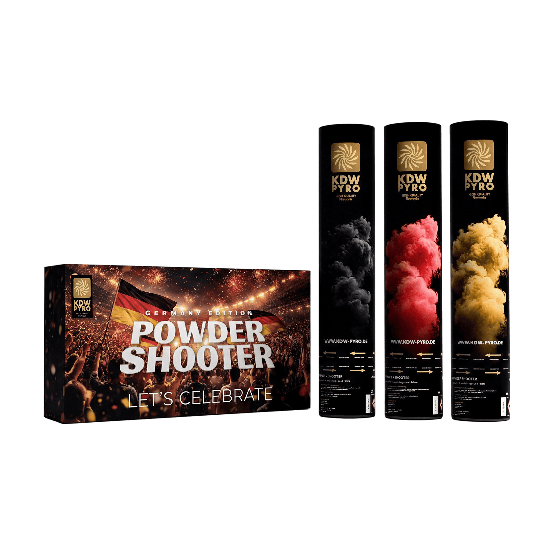 Fußball Powder Shooter Deutschland Edition – Feuerwerk Schwarz Rot Gold KDW Pyro